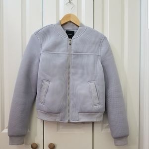 NWT Forever21 blue/gray Sporty Bomber Jacket|small